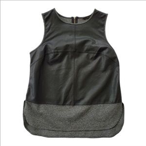 Banana Republic Black Synethic Leather Tank Sz S